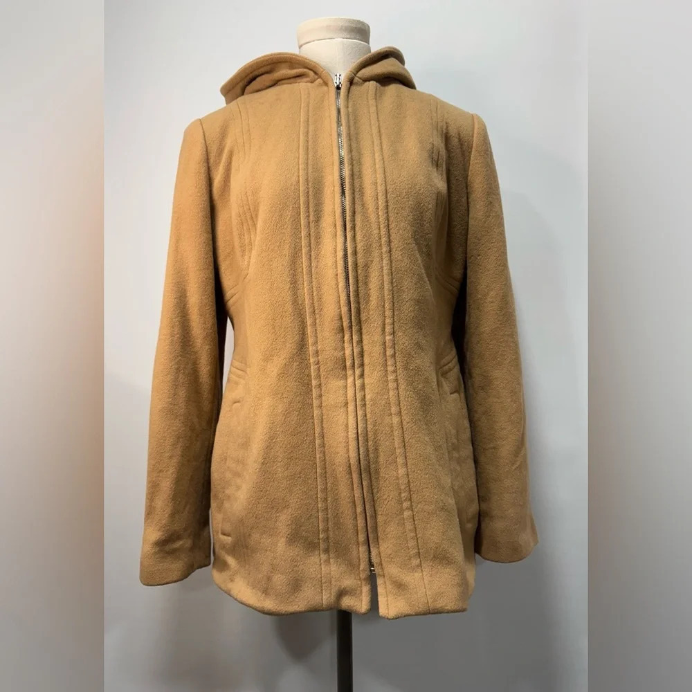 Anne Klein Tan Wool Blend Women's Sz M